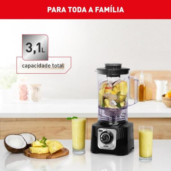 Liquidificador Arno Power Max LN66 2200W Preto 127v por 0,00 à vista no boleto/pix ou parcele em até 1x sem juros. Compre na loja Mundomax!