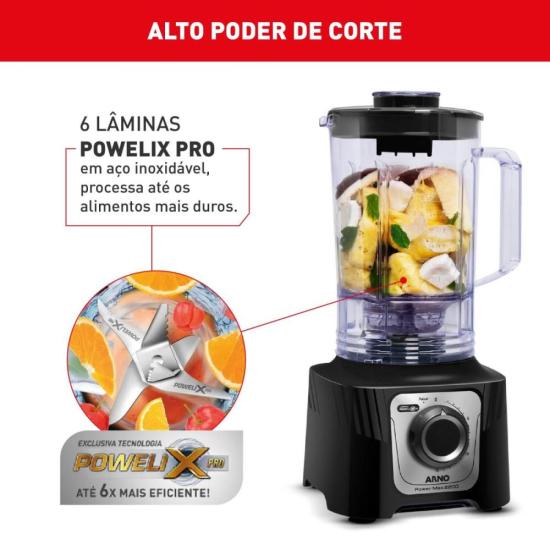 Liquidificador Arno Power Max LN66 2200W Preto 220v por 0,00 à vista no boleto/pix ou parcele em até 1x sem juros. Compre na loja Mundomax!