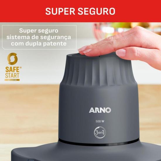 Processador de Alimentos Arno Choppeo CH01 127v por 0,00 à vista no boleto/pix ou parcele em até 1x sem juros. Compre na loja Mundomax!
