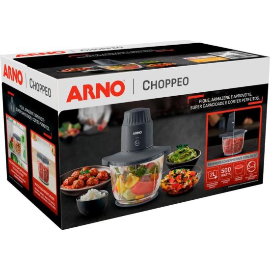 Processador de Alimentos Arno Choppeo CH01 220v por 0,00 à vista no boleto/pix ou parcele em até 1x sem juros. Compre na loja Mundomax!