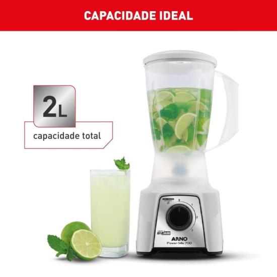 Liquidificador Arno Power Mix LQ12 700W Branco 220V por 0,00 à vista no boleto/pix ou parcele em até 1x sem juros. Compre na loja Mundomax!