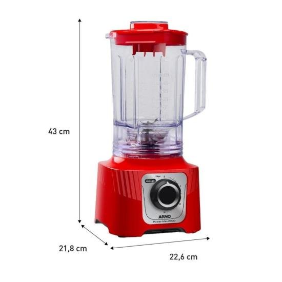 Liquidificador Arno Power Max LN63 2200W Vermelho 220V por 0,00 à vista no boleto/pix ou parcele em até 1x sem juros. Compre na loja Mundomax!