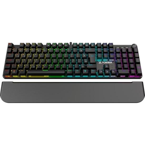 Teclado Gamer Fortrek Pulse Com Apoio de Pulso Magnético ARGB Preto por 0,00 à vista no boleto/pix ou parcele em até 1x sem juros. Compre na loja Fortrek!
