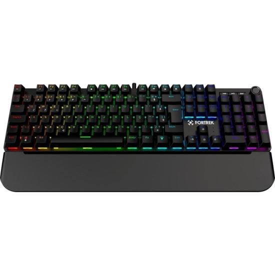 Teclado Gamer Fortrek Pulse Com Apoio de Pulso Magnético ARGB Preto por 0,00 à vista no boleto/pix ou parcele em até 1x sem juros. Compre na loja Fortrek!