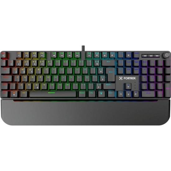 Teclado Gamer Fortrek Pulse Com Apoio de Pulso Magnético ARGB Preto por 0,00 à vista no boleto/pix ou parcele em até 1x sem juros. Compre na loja Fortrek!