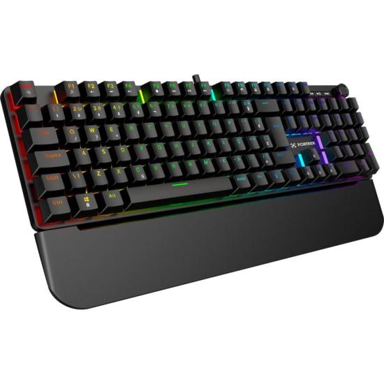 Teclado Gamer Fortrek Pulse Com Apoio de Pulso Magnético ARGB Preto por 0,00 à vista no boleto/pix ou parcele em até 1x sem juros. Compre na loja Fortrek!