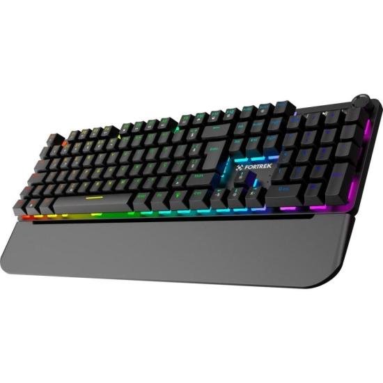 Teclado Gamer Fortrek Pulse Com Apoio de Pulso Magnético ARGB Preto por 0,00 à vista no boleto/pix ou parcele em até 1x sem juros. Compre na loja Fortrek!