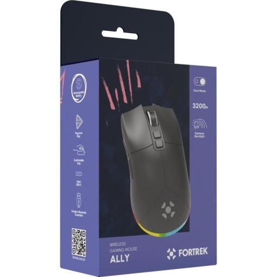Mouse Gamer Wireless Fortrek Ally 3200 DPI Preto por 0,00 à vista no boleto/pix ou parcele em até 1x sem juros. Compre na loja Fortrek!