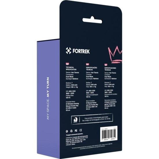 Mouse Gamer Wireless Fortrek Ally 3200 DPI Preto por 0,00 à vista no boleto/pix ou parcele em até 1x sem juros. Compre na loja Fortrek!