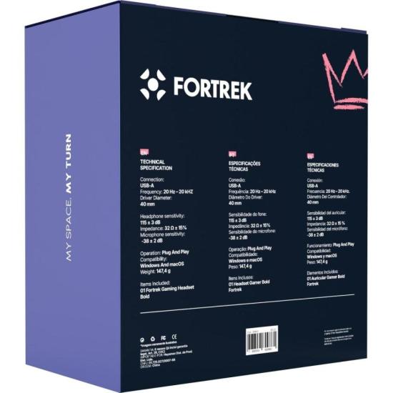Headset Gamer Fortrek Bold Com Microfone por 0,00 à vista no boleto/pix ou parcele em até 1x sem juros. Compre na loja Fortrek!