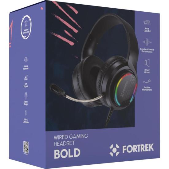Headset Gamer Fortrek Bold Com Microfone por 0,00 à vista no boleto/pix ou parcele em até 1x sem juros. Compre na loja Fortrek!
