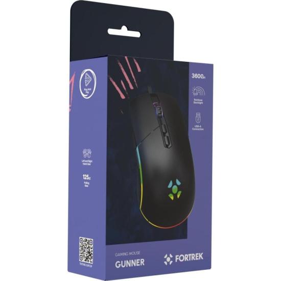 Mouse Gamer Fortrek Gunner Rainbow 3600 DPI Preto por 0,00 à vista no boleto/pix ou parcele em até 1x sem juros. Compre na loja Fortrek!