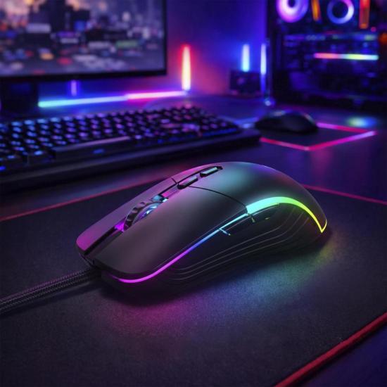 Mouse Gamer Fortrek Gunner Rainbow 3600 DPI Preto por 0,00 à vista no boleto/pix ou parcele em até 1x sem juros. Compre na loja Fortrek!