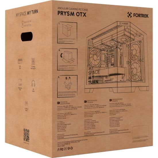 Gabinete Gamer Fortrek Prysm Angular OTX Aquário Preto por 0,00 à vista no boleto/pix ou parcele em até 1x sem juros. Compre na loja Fortrek!