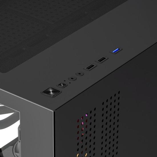 Gabinete Gamer Fortrek Prysm Angular OTX Aquário Preto por 0,00 à vista no boleto/pix ou parcele em até 1x sem juros. Compre na loja Fortrek!