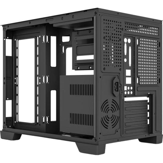 Gabinete Gamer Fortrek Prysm Angular OTX Aquário Preto por 0,00 à vista no boleto/pix ou parcele em até 1x sem juros. Compre na loja Fortrek!