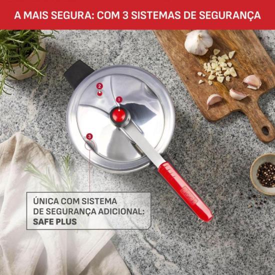 Panela de Pressão Clock Basic Fechamento Interno Polida 4L por 0,00 à vista no boleto/pix ou parcele em até 1x sem juros. Compre na loja Mundomax!