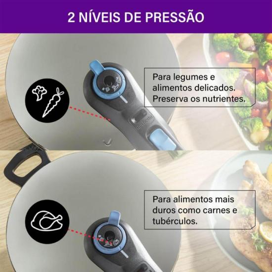Panela de Pressão Rochedo Trendy Fechamento Externo Inox 6L por 0,00 à vista no boleto/pix ou parcele em até 1x sem juros. Compre na loja Mundomax!