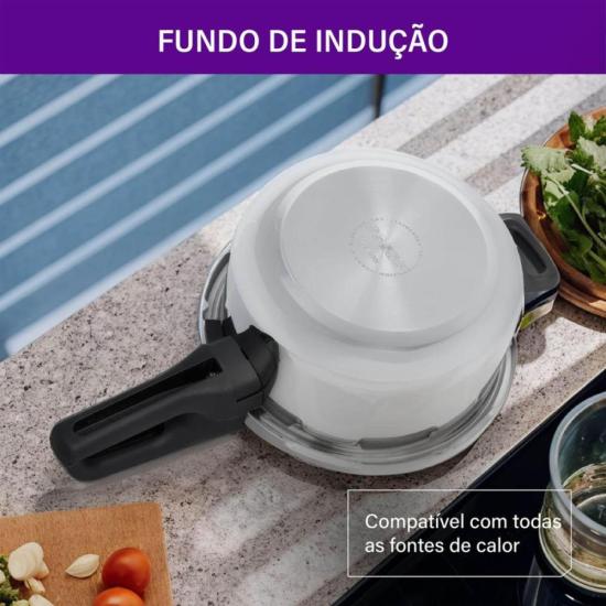 Panela de Pressão Rochedo Trendy Fechamento Externo Inox 6L por 0,00 à vista no boleto/pix ou parcele em até 1x sem juros. Compre na loja Mundomax!