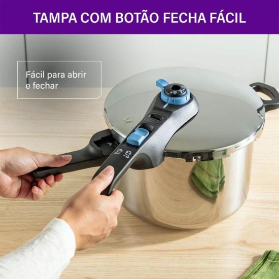 Panela de Pressão Rochedo Trendy Fechamento Externo Inox 6L por 0,00 à vista no boleto/pix ou parcele em até 1x sem juros. Compre na loja Mundomax!