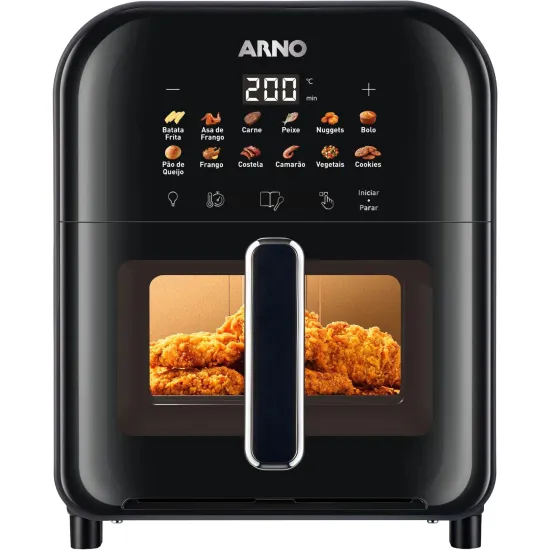 Fritadeira Air Fryer Arno Easy Fry Turbo 6L Preta 127V (88471)