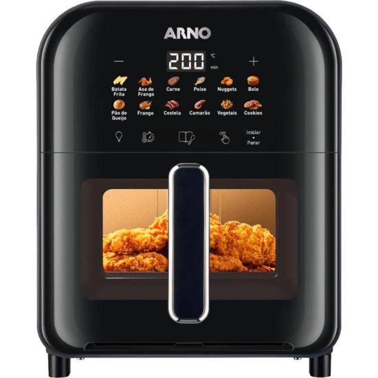 Fritadeira Air Fryer Arno Easy Fry Turbo 6L Preta AFI6 220V por 0,00 à vista no boleto/pix ou parcele em até 1x sem juros. Compre na loja Mundomax!