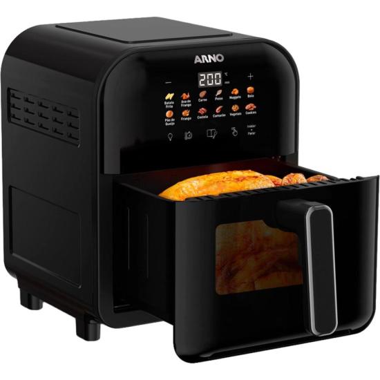 Fritadeira Air Fryer Arno Easy Fry Turbo 6L Preta AFI6 220V por 0,00 à vista no boleto/pix ou parcele em até 1x sem juros. Compre na loja Mundomax!