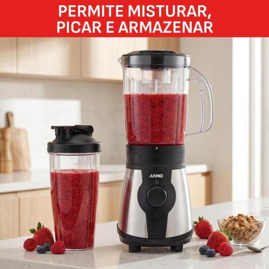 Liquidificador Arno Actimix Light Personal Blender 220V por 0,00 à vista no boleto/pix ou parcele em até 1x sem juros. Compre na loja Mundomax!