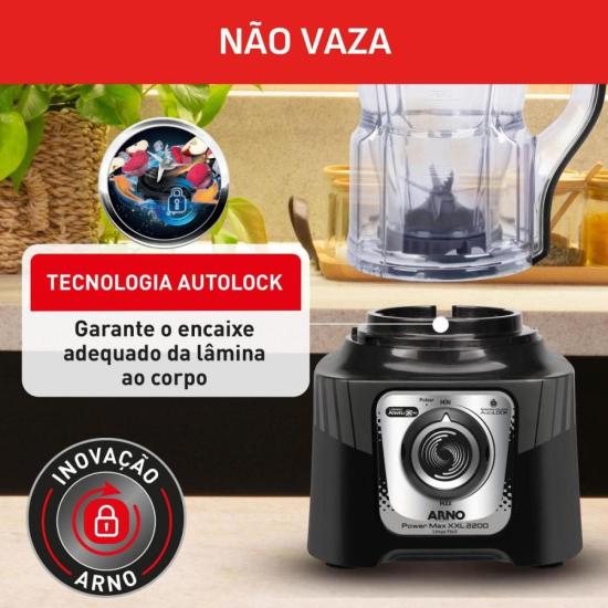 Liquidificador Arno Power Max XXL 2200W Preto 127V por 0,00 à vista no boleto/pix ou parcele em até 1x sem juros. Compre na loja Mundomax!