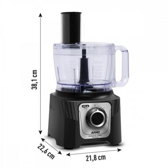 Multiprocessador Arno 1000W 16 Funções Preto MP63 127V por 0,00 à vista no boleto/pix ou parcele em até 1x sem juros. Compre na loja Mundomax!