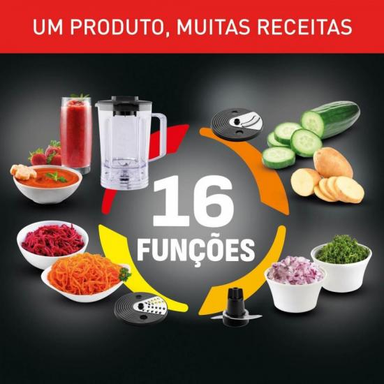 Multiprocessador Arno 1000W 16 Funções Preto MP63 127V por 0,00 à vista no boleto/pix ou parcele em até 1x sem juros. Compre na loja Mundomax!