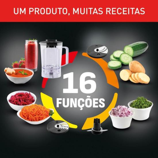 Multiprocessador Arno 1000W 16 Funções Preto MP63 220V por 0,00 à vista no boleto/pix ou parcele em até 1x sem juros. Compre na loja Mundomax!