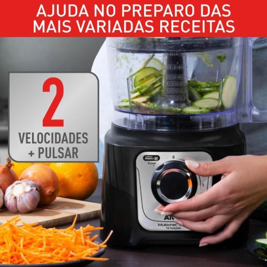 Multiprocessador Arno 1000W 16 Funções Preto MP63 220V por 0,00 à vista no boleto/pix ou parcele em até 1x sem juros. Compre na loja Mundomax!