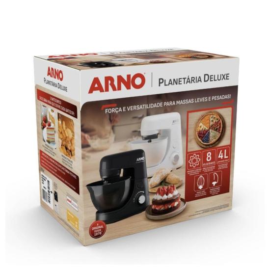 Batedeira Planetária Arno Nova Deluxe 270W Branca SX33 220V por 0,00 à vista no boleto/pix ou parcele em até 1x sem juros. Compre na loja Mundomax!