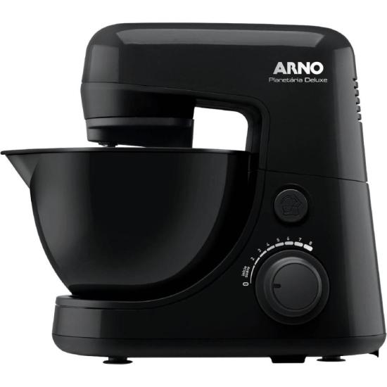 Batedeira Planetária Arno Nova Deluxe 270W Preta 220V por 0,00 à vista no boleto/pix ou parcele em até 1x sem juros. Compre na loja Mundomax!