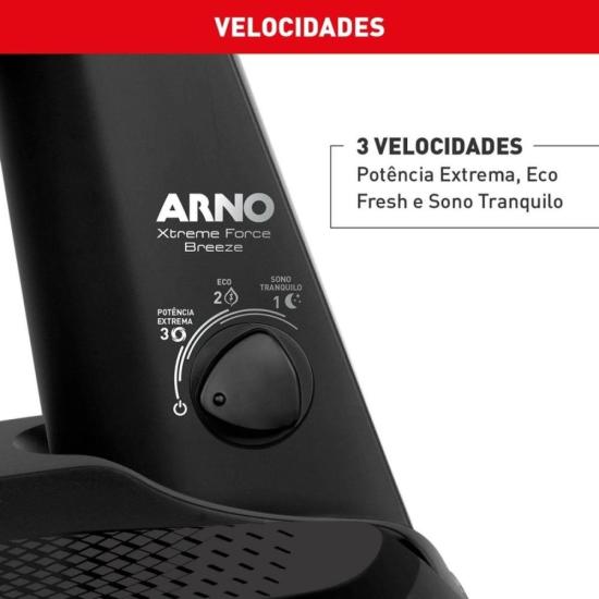 Ventilador de Mesa Arno Xtreme Force Breeze 50cm 6 Pás VB50 127V por 0,00 à vista no boleto/pix ou parcele em até 1x sem juros. Compre na loja Mundomax!