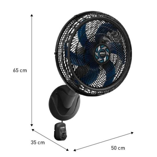 Ventilador de Parede Arno Xtreme Force Breeze 50cm 6 Pás VB51 127V por 0,00 à vista no boleto/pix ou parcele em até 1x sem juros. Compre na loja Mundomax!