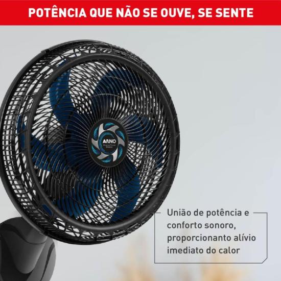 Ventilador de Parede Arno Xtreme Force Breeze 50cm 6 Pás VB51 220V por 0,00 à vista no boleto/pix ou parcele em até 1x sem juros. Compre na loja Mundomax!