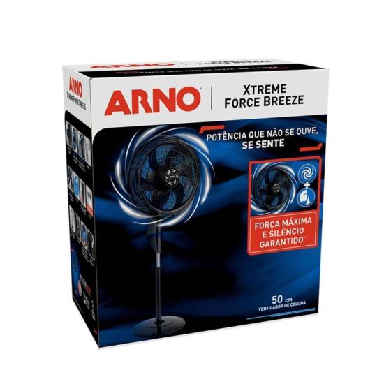 Ventilador de Coluna Arno Xtreme Force Breeze 50cm 6 Pás 127V por 0,00 à vista no boleto/pix ou parcele em até 1x sem juros. Compre na loja Mundomax!