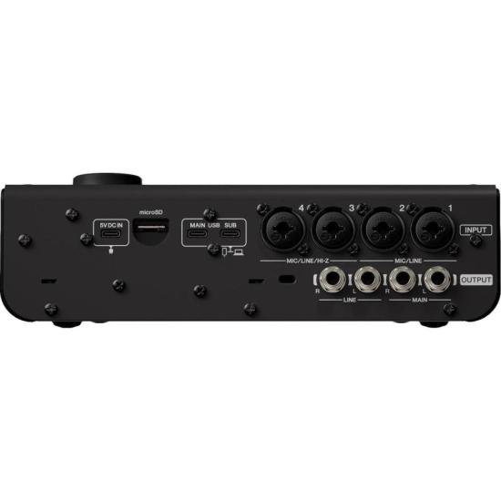 Interface de Áudio Yamaha URX44 Preta por 0,00 à vista no boleto/pix ou parcele em até 1x sem juros. Compre na loja Mundomax!