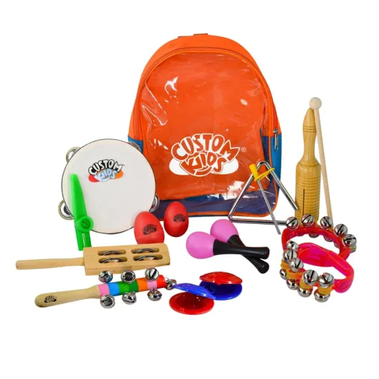Kit Percussão Infantil Custom Sound  CKPK10 Com 10 Peças (88537)