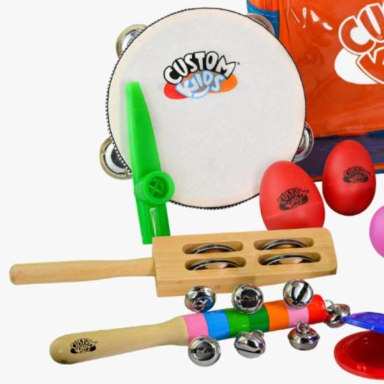 Kit Percussão Infantil Custom Sound CKPK10 Com 10 Peças por 239,00 à vista no boleto/pix ou parcele em até 9x sem juros. Compre na loja Mundomax!