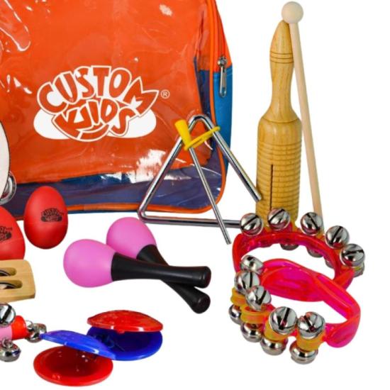 Kit Percussão Infantil Custom Sound CKPK10 Com 10 Peças por 239,00 à vista no boleto/pix ou parcele em até 9x sem juros. Compre na loja Mundomax!