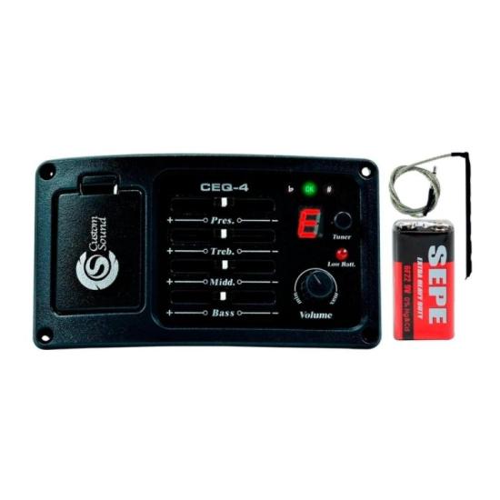 Pré Equalizador E Afinador Custom Sound CEQ 4 Para Violão Preto por 229,00 à vista no boleto/pix ou parcele em até 9x sem juros. Compre na loja Mundomax!