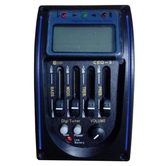 Pré Equalizador E Afinador Custom Sound CEQ 5 Para Violão Preto por 0,00 à vista no boleto/pix ou parcele em até 1x sem juros. Compre na loja Mundomax!