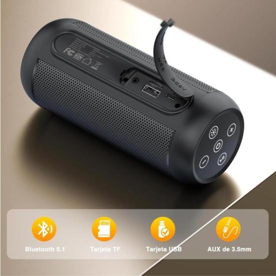 Caixa De Som 1Hora BOC242 Cilíndrica Bluetooth 10W Preto por 0,00 à vista no boleto/pix ou parcele em até 1x sem juros. Compre na loja Mundomax!