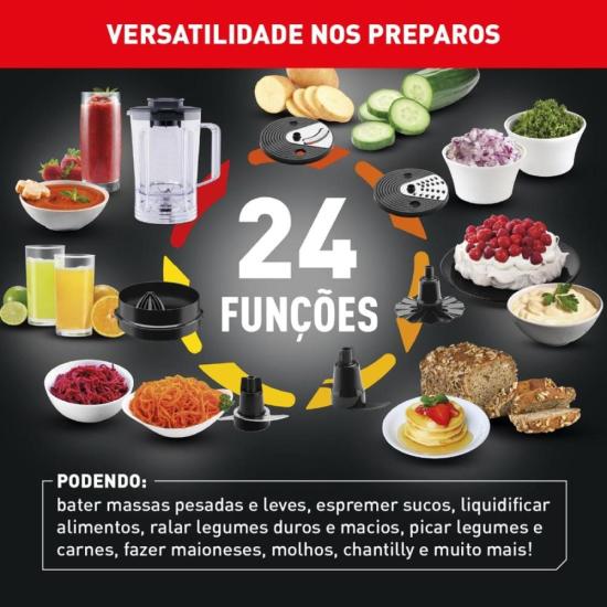 PROCESSADOR ARNO MULTICHEF MP72 220V por 665,00 à vista no boleto/pix ou parcele em até 10x sem juros. Compre na loja Mundomax!