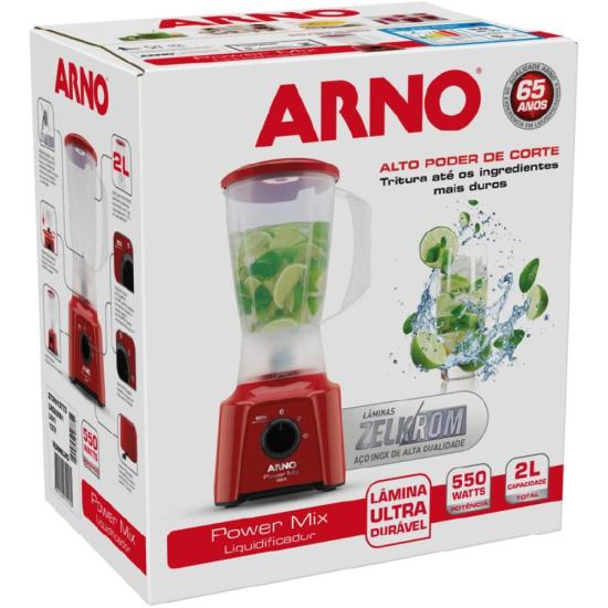 Liquidificador Arno Power Mix LQ11 550W Vermelho 220V por 0,00 à vista no boleto/pix ou parcele em até 1x sem juros. Compre na loja Mundomax!