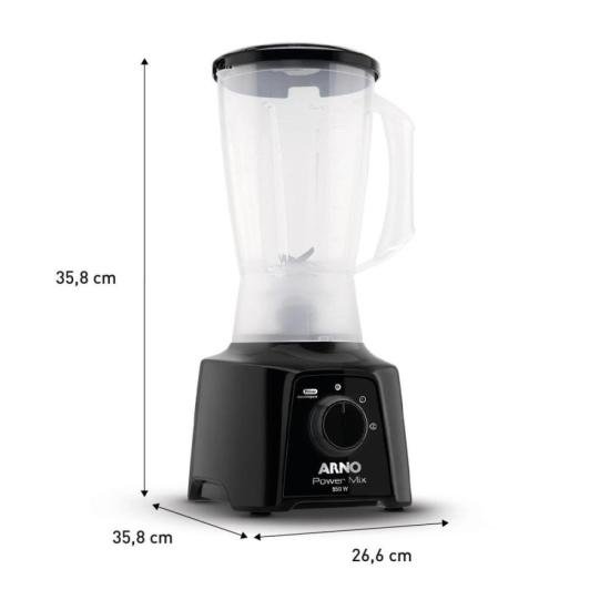 Liquidificador Arno Power Mix LQ10 550W Preto 127V por 149,00 à vista no boleto/pix ou parcele em até 5x sem juros. Compre na loja Mundomax!