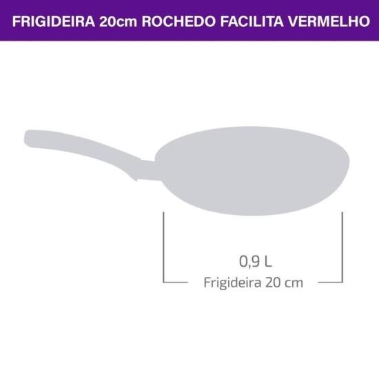 Frigideira Rochedo Facilita Vermelho 20cm por 149,00 à vista no boleto/pix ou parcele em até 5x sem juros. Compre na loja Mundomax!